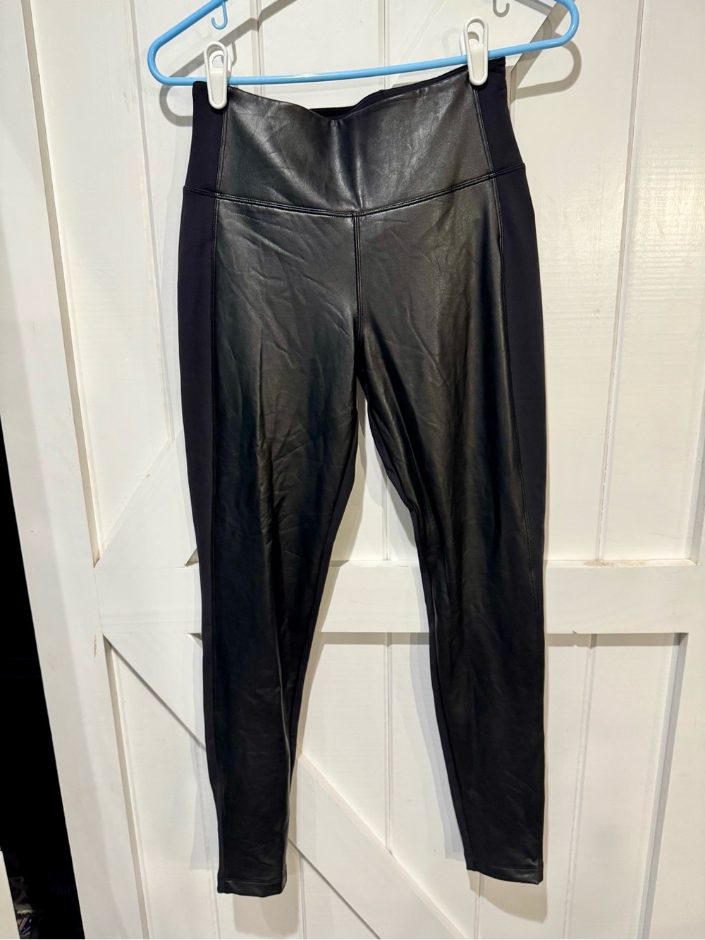 Athleta Delancey Shine Tight Faux Leather Leggings Black Size Small
